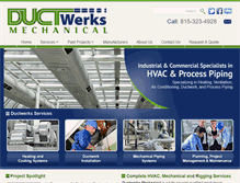 Tablet Screenshot of ductwerksmechanical.com
